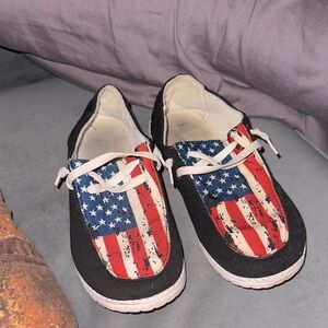 Patriotic Kids Shoes with Stars and Stripes
